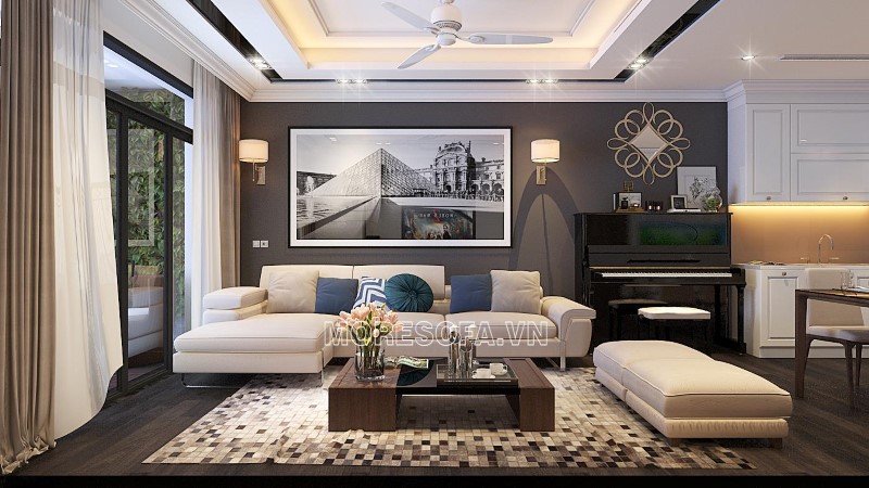 Ghế sofa góc đẹp, sang trọng cho phòng khách nhỏ